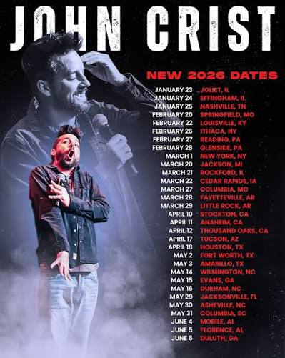 John Crist tour poster — 2026